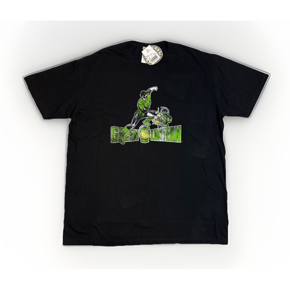 Vintage DC Comics Green Lantern Graphic Tee Shirt Black Short Sleeve Mens XL
